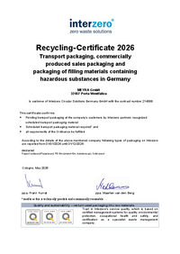 Certificate Recycling MEYRA - Certificate Recycling