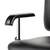 Armrest in black, curved shape